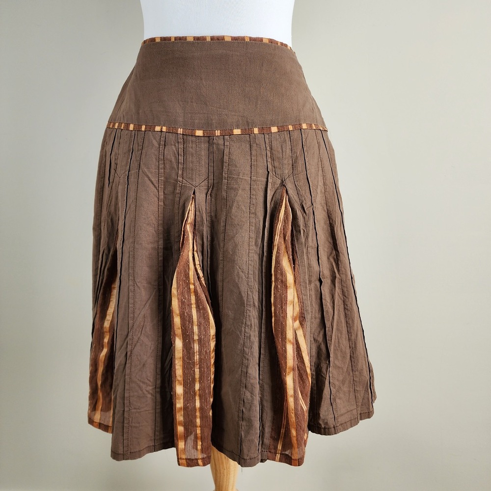 Yuko Y2K Pleated Skirt Womens‎ L 30" Waist Grunge Hippie Hobo Elfcore Fairy Emo